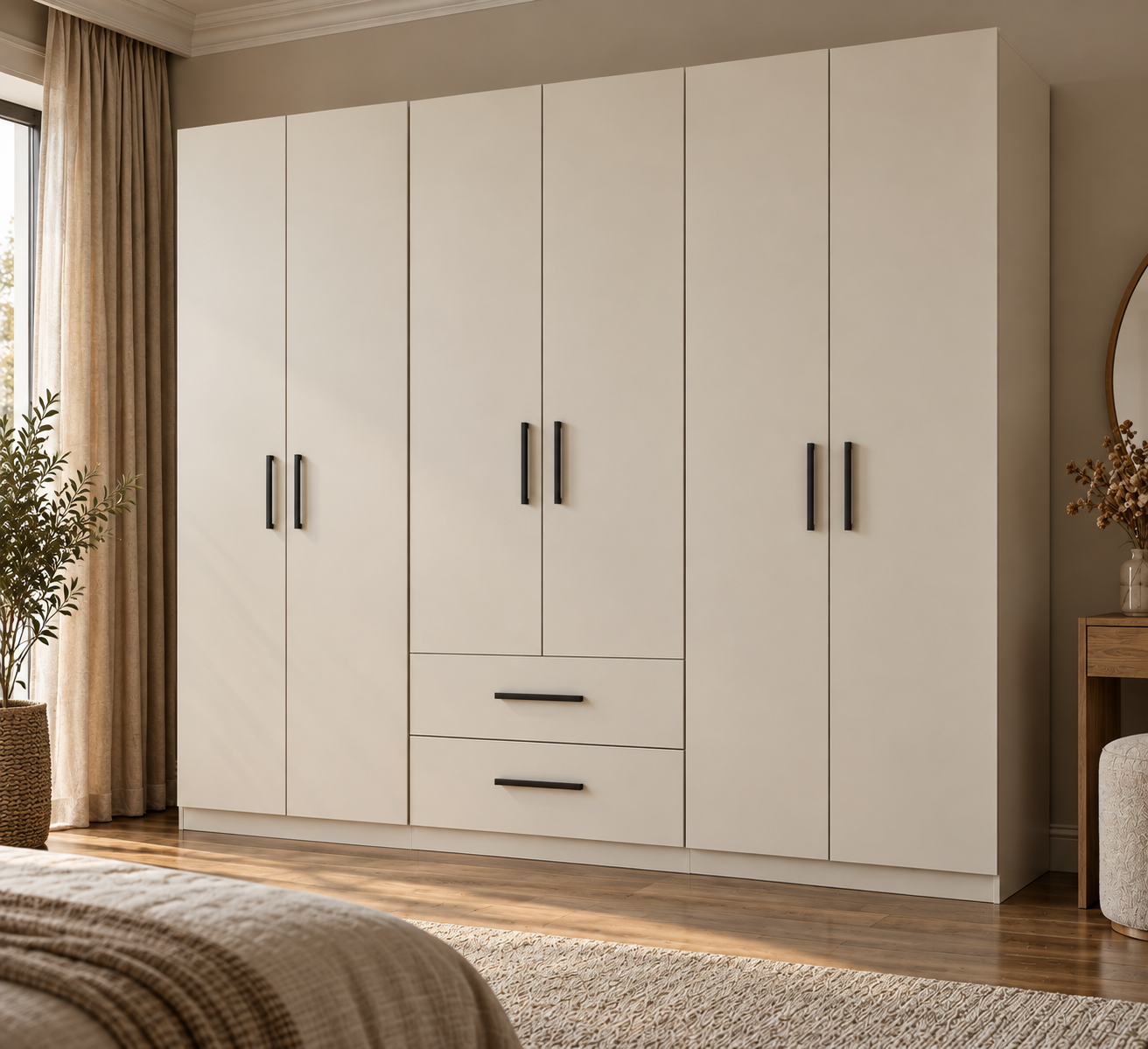 Yatak Odası Dolabı - 6 Kapaklı Gardırop