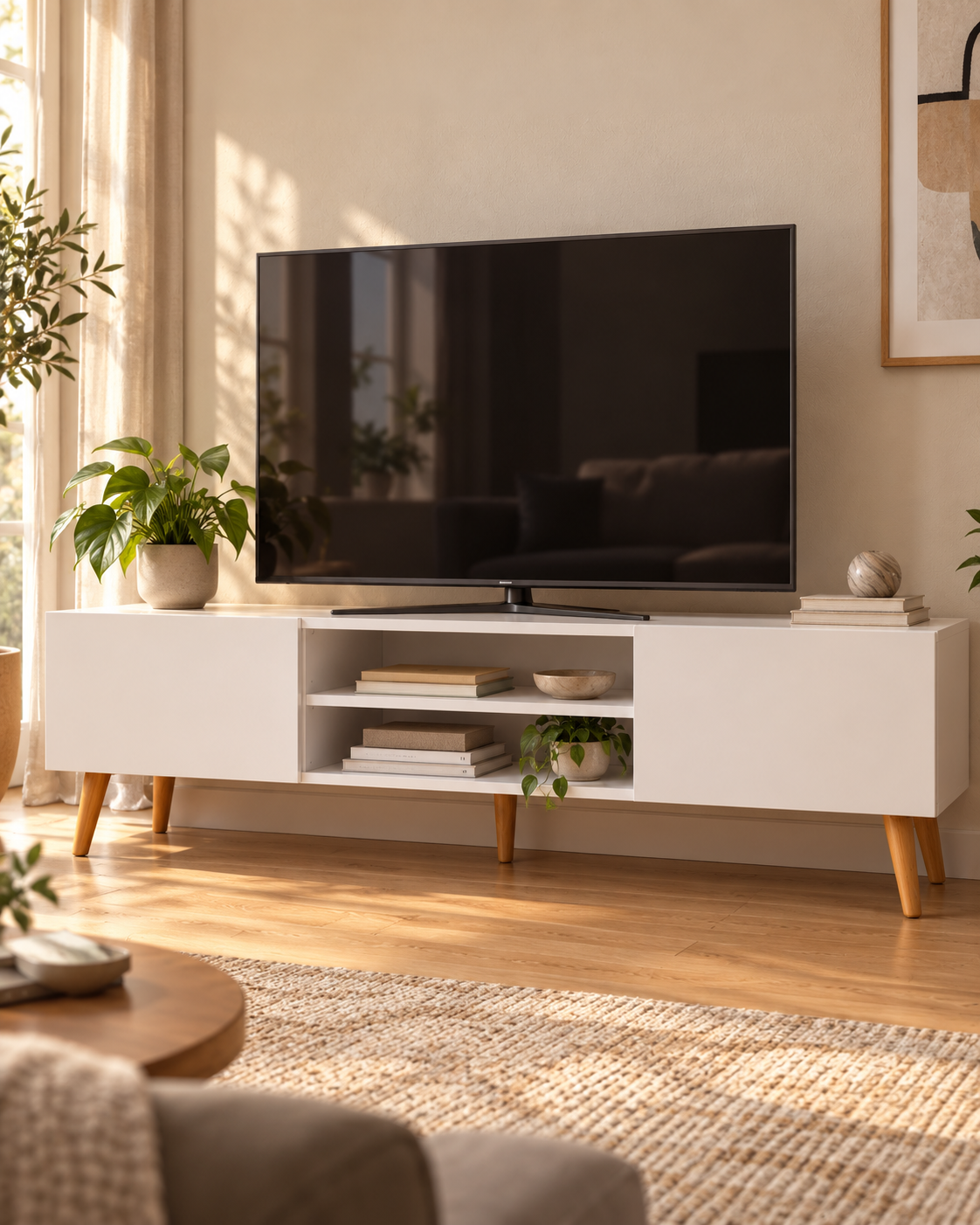 Tv Ünitesi - Raflı Modern TV Ünitesi