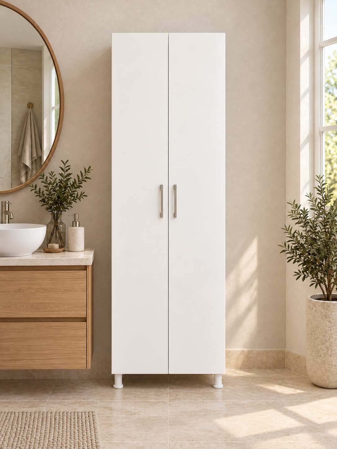 Banyo Dolabı - Raflı Banyo Düzenleyici
